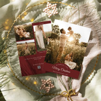 Red Sehr froh Weihnachten Vier Foto Vertikal