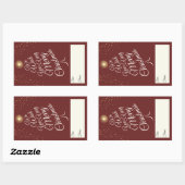 Red sehr frohe Weihnachtsbaumgeschenk für Rechteckiger Aufkleber (Blatt)