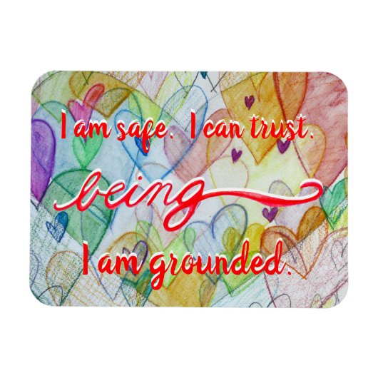 Red "Sein" Root Chakra Awareness Words Magnet (Horizontal)