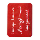 Red "Sein" Root Chakra Awareness Words Magnet (Vertikal)