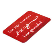 Red "Sein" Root Chakra Awareness Words Magnet (Linke Seite)