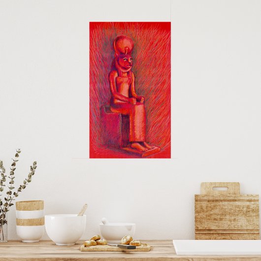 Red Sekhmet Poster (Küche)
