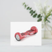 Red Self-Balancing Roller Postkarte (Stehend Vorderseite)