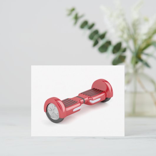 Red Self-Balancing Roller Postkarte (Stehend Vorderseite)
