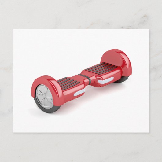Red Self-Balancing Roller Postkarte (Vorderseite)