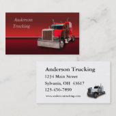 Red Semi Business Card Visitenkarte (Vorne/Hinten)