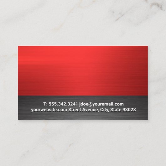 Red Semi Truck | Lieferung Visitenkarte (Rückseite)