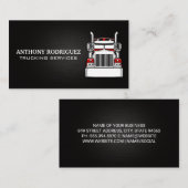 Red Semi Truck | Verkehr Visitenkarte (Vorne/Hinten)