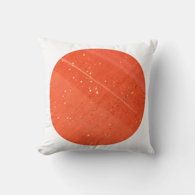 Red Semi Wertvoll Stone Jasper Texture Cushion Kissen (Vorderseite)