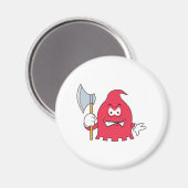 Red Sensenmann Face Magnet (Vorderseite/Rückseite)
