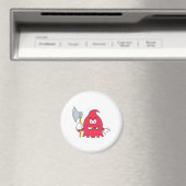 Red Sensenmann Face Magnet (In Situ (Geschirrspüler))