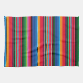 Red Serape Saltillo traditional mexican blanket Geschirrtuch