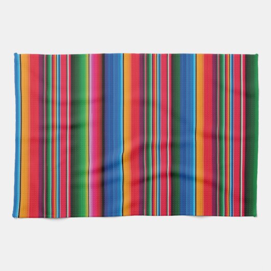 Red Serape Saltillo traditional mexican blanket Geschirrtuch (Horizontal)