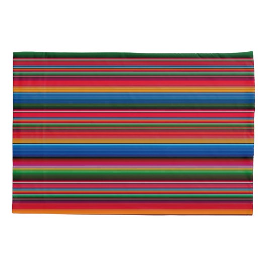 Red Serape Saltillo traditional mexican blanket Kissenbezug (Rückseite)