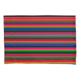 Red Serape Saltillo traditional mexican blanket Kissenbezug