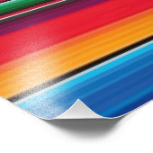 Red Serape Saltillo traditional mexican blanket Le Fotodruck (Ecke)