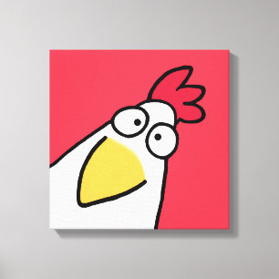 Red SERIOUS CHICKEN von Sandra Boynton Leinwanddruck