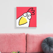 Red SERIOUS CHICKEN von Sandra Boynton Leinwanddruck (Insitu (Wohnzimmer))