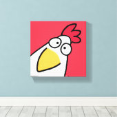 Red SERIOUS CHICKEN von Sandra Boynton Leinwanddruck (Insitu (Holzboden))