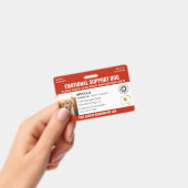 Red Service Dog 2 Logo und Foto-ID Ausweis (Handheld)