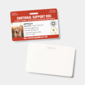 Red Service Dog 2 Logo und Foto-ID Ausweis (Front & Back)