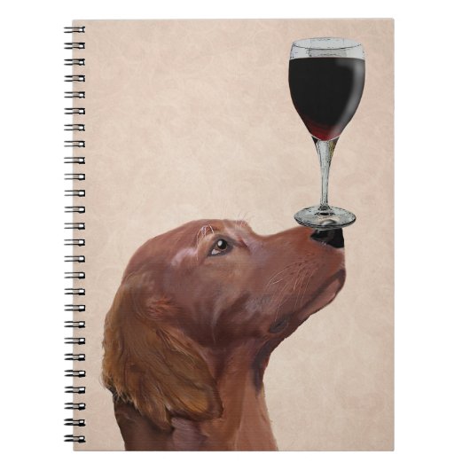 Red Setter Dog Au Vin 2 Notizblock (Vorderseite)