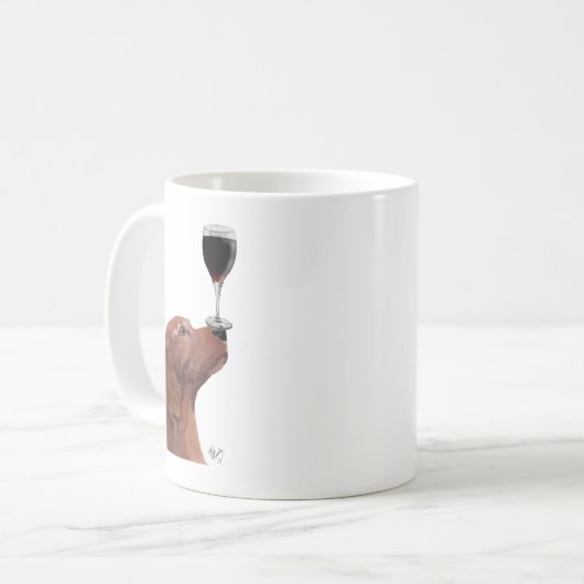 Red Setter Dog Au Vin Kaffeetasse (Vorderseite Links)