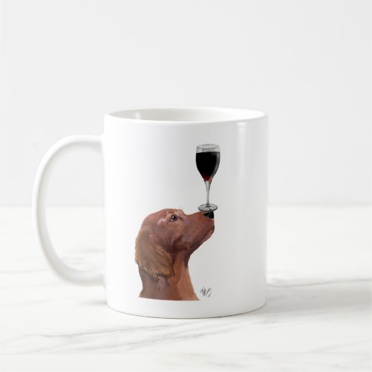 Red Setter Dog Au Vin Kaffeetasse (Links)