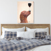 Red Setter Dog Au Vin Leinwanddruck (Insitu (Schlafzimmer))