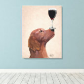 Red Setter Dog Au Vin Leinwanddruck (Insitu (Holzboden))