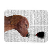 Red Setter Dog Au Vin Magnet (Horizontal)