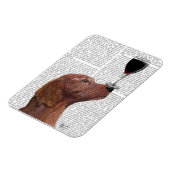 Red Setter Dog Au Vin Magnet (Linke Seite)