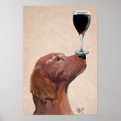 Red Setter Dog Au Vin Poster (Vorne)