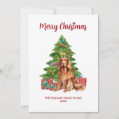 Red Setter Dog Familie Weihnachten (Vorderseite)