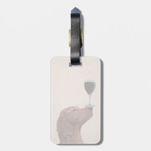 Red Setter Hund Au Vin 2 Gepäckanhänger (Rückseite vertikal)