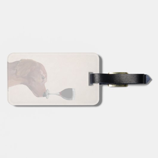 Red Setter Hund Au Vin 2 Gepäckanhänger (Rückseite horizontal)