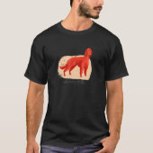 Red Setter Irish Setter Dog Illustriert T-Shirt (Vorderseite)