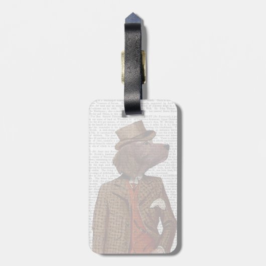 Red Setter Rider Portrait Gepäckanhänger (Rückseite vertikal)