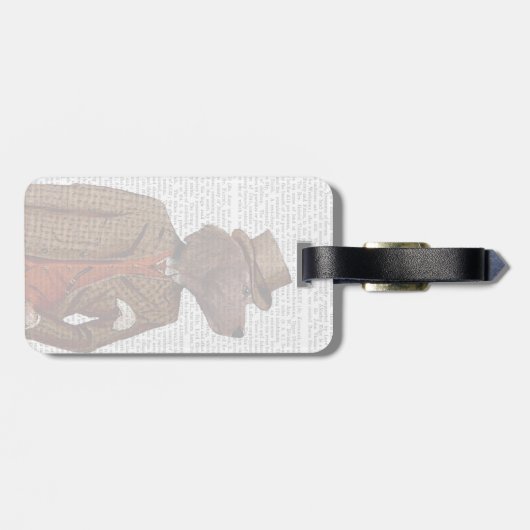 Red Setter Rider Portrait Gepäckanhänger (Rückseite horizontal)