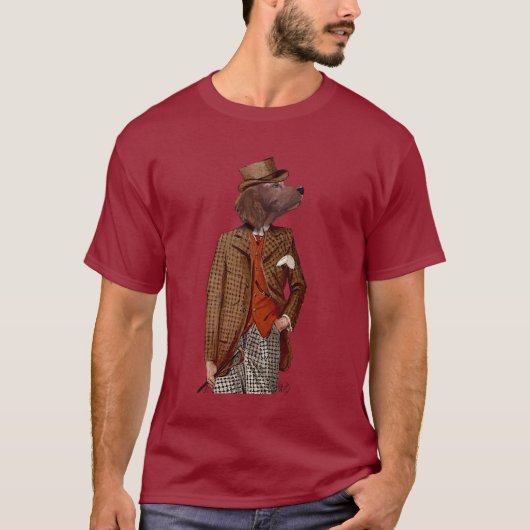 Red Setter Rider Portrait T-Shirt (Vorderseite)