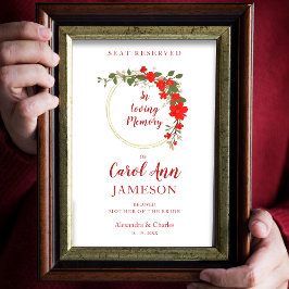 Red Shades Blumenreath Hochzeit Liebesgedächtnis Poster