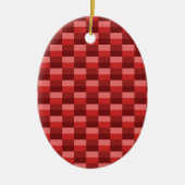 Red Shades Color Blocks Keramik Ornament (Vorne)