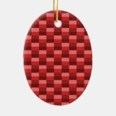 Red Shades Color Blocks Keramik Ornament (Hinten)