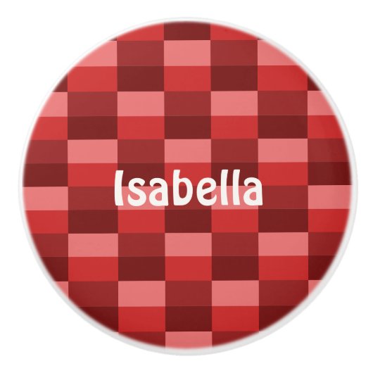 Red Shades Color Blocks Keramikknauf (Vorderseite)