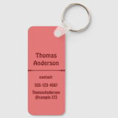 Red Shades Color Blocks Schlüsselanhänger (Rückseite)