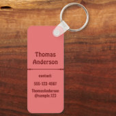 Red Shades Color Blocks Schlüsselanhänger (Rückseite)