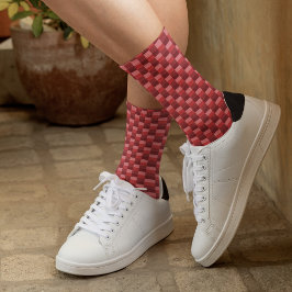 Red Shades Color Blocks Socken