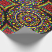 Red Shades Mandala Wrapping Paper Geschenkpapier (Ecke)