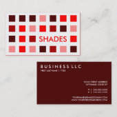 RED SHADES (Mod-Quadrate) Visitenkarte (Vorne/Hinten)