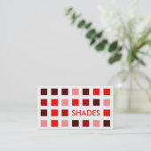RED SHADES (Mod-Quadrate) Visitenkarte (Stehend Vorderseite)